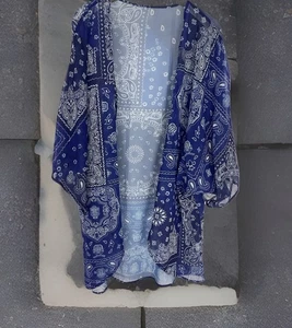 Blusa Real Clásica Azul Blanca Estilo Relax Abierta 2XL - Imagen 1 de 4