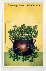 GREETINGS FROM BUNCRANNA: Co Donegal novelty pull-out postcard (C92850) - Picture 1 of 1