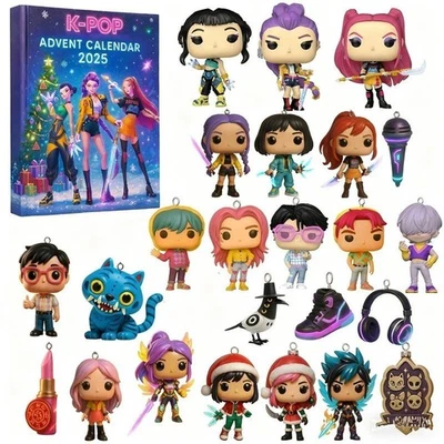 2025 Demon Hunter Advent Calendar Blind Box Christmas Tree Acrylic Pendant Gifts - Image 1 of 4