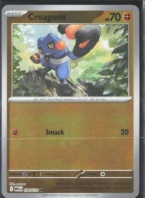 Croagunk 078/132 Me01: Mega Evolution Reverse Holo - Image 1 of 2