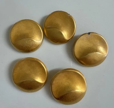 5 mal Jacken Mantel 2.Wahl Knopf  Designer Gold Matt Gebürstet Hoch Tief - Bild 1 von 4