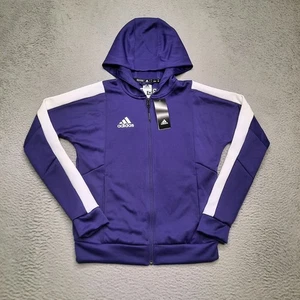 Adidas Full Zip Hoodie Damen Small lila weiß Jacke Sweatshirt Kapuze GM1903 - Bild 1 von 10