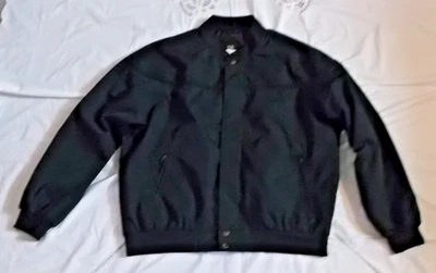 Mens Haband Black Zip-Up Bomber Jacket With Zip Pockets - SZ XL - Vintage - Image 1 of 4