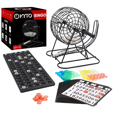 Kyto Bingo Spiel Metalltrommel, RIESEN SET mit 500 Bingokarten, Spielbrett  - Bild 1 von 4