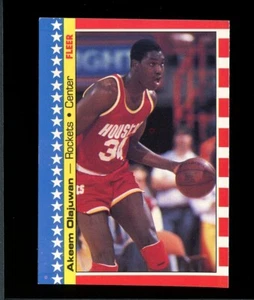 Pegatina Fleer 1987 #3 Akeem Olajuwon casi nueva - Imagen 1 de 2
