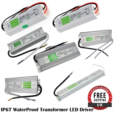 ELECTRICALSONE IP67 Waterproof Power Supply PSU AC 240V -DC 12V Transformer LED Driver 10W-350W