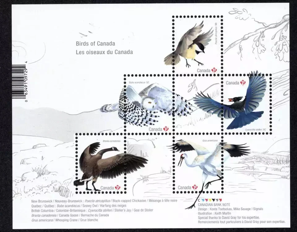 Canada - Scott 3117 - Souvenir Sheet - Birds of Canada - 2018 - Image 1 of 1