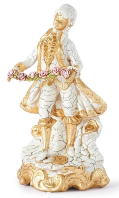 Figurine Of Man The '700 IN Porcelain Capodimonte With Gold Foil 24 X 40 CM - Image 1 of 4