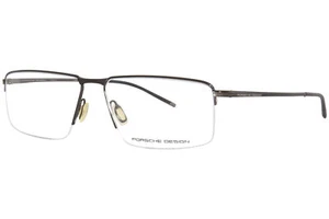 Porsche Design P8736-D Titanium Eyeglasses Men's Dark Gunmetal Semi Rim 58mm - Picture 1 of 5