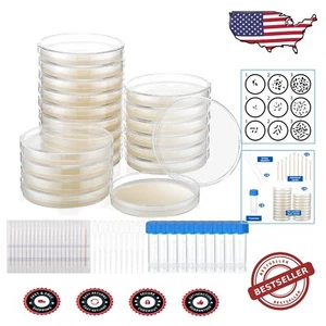 Educational 60-Piece Prepoured Agar Petri Dish Kit - Perfect STEM Science Gift - Picture 1 of 8