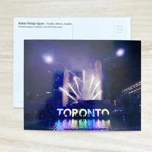 TORONTO POSTCARD - fireworks City Hall Nathan Phillips Square Pan Am Games NEW - Picture 1 of 1