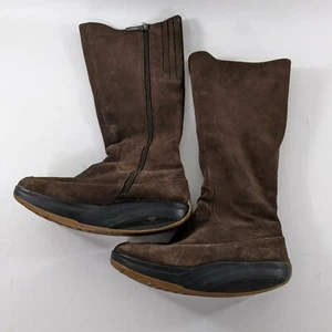 MBT Marrón Gamuza Alto Tambo Cremallera Botas Mujer Talla 9 - Imagen 1 de 9