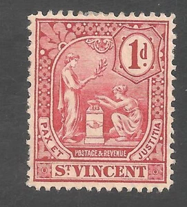 St. Vincent #91 (A15) VF MINT - 1907 1p "Peace and Justice" - Picture 1 of 2