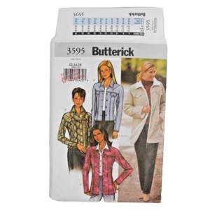 Butterick 3595 Jacket Sewing Pattern Size 12-16 Uncut Jean Classic Denim - Picture 1 of 10