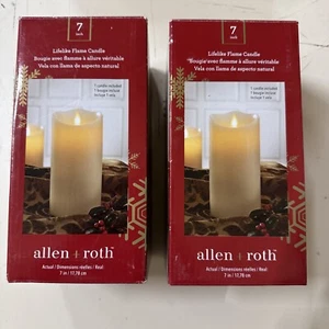 Lighted Candle Battery-Operated 7” Lifelike Flame Indoor Use Only Set Of 2 - Picture 1 of 5