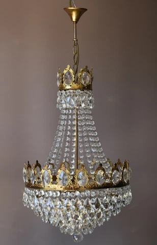 French Empire Chandelier, Antique Style Vintage Lighting, Light Lamp Pendant Cover