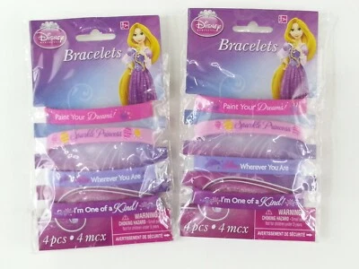 NUEVO Disney Princesa Rapunzel 8 piezas Pulseras Pulseras Fiesta Foto 1 de 3