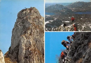 AL17-26A) CARTOLINA LECCO LA VIA FERRATA PIZZO ERNA SCALTORI VEDUTE VIAGGIATA - Picture 1 of 2