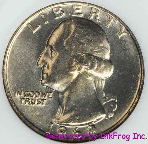 1969 P & D Washington Quarter Coin Set Choice Bu Cover