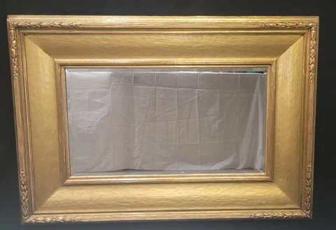 Gold Leaf, wood-framed, Beveled MIRROR, Large. Looks great anywhere! GORGEOUS! Cover
