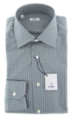 Barba Napoli Green Check Shirt - Slim - (BNMD22000000111) - Image 1 of 4