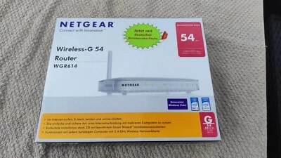 NETGEAR WGR614 54 Mbps 4-Port 100 Mbps Verkabelt Router (WGR614GR) neu verpackt - Bild 1 von 4