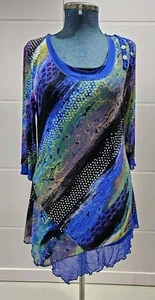 QIOR top Multicolored Size M 10/12 . NWT - Picture 1 of 14