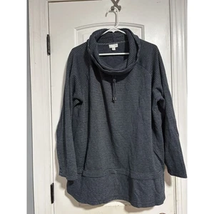 j jill tunic 2X polyester high neck drawstring heater - Picture 1 of 3
