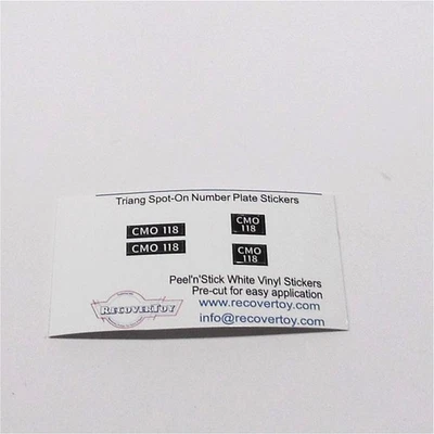 Triang Spot-On Number Plates CMO118 Sticker Set - Image 1 of 4