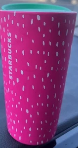 NUEVO vaso de cerámica Starbucks 2022 Summer Berry Dots rosa fresa - 12 oz - Imagen 1 de 4