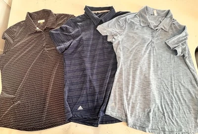 3 camisas de golf para hombre XL Greg Norman y Adidas patrón polos Foto 1 de 4