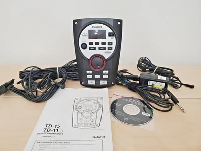Roland TD-11 V-Drum Module w/Mount Post, Wiring Harness, Owners Manual & Power - Image 1 of 4