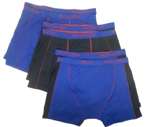 Fruit of the Loom Blue Micro Mesh Side Flex Zones Boxer Briefs 6pk Large 14/16 - Picture 1 of 3