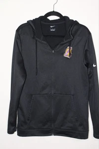 Nike Therma-Fit Full Zip Hoodie Black Custom NBA Lakers Logo Men’s S Embroidered - Picture 1 of 13