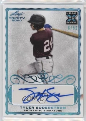 2020 Leaf Trinity Auto Platinum 6/50 Tyler Soderstrom #A-TS1 - Image 1 of 3