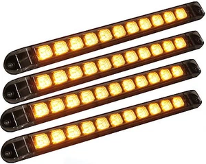 (4) Blazing Amber LED 17" Identification Light Bar Turn Signal Truck Trailer RV - Picture 1 of 1