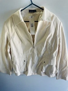 Women’s Infusion Australia Soft Shell Full Zip Dress Jacket New Tags 14-16 Beige - Picture 1 of 13