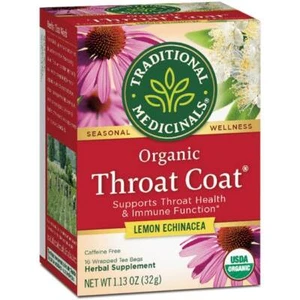 Traditional Medicinals Organic Throat Coat Tea - Lemon Echinacea 16 Bag(S) - Picture 1 of 1
