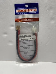 Common Sense RC Tamiya Charging Adapter with Banana Plugs Part # CSDBP2TMYM - Picture 1 of 4