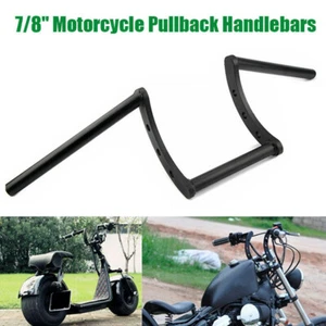 Motorcycle 7/8" 22mm Motorbike Handlebars Drag Z-Bar for Harley Chopper Bobber - Picture 1 of 9