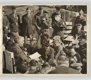 PRESIDENTE FDR WINSTON CHURCHILL TRES GRANDES CONFERENCIA CASABLANCA 1943 foto de prensa - Imagen 1 de 2