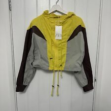 Zara Cropped Shell Jacket Size L NWT RRP€25.95 Colourblock 