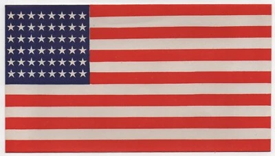 World War II 48 Star American Flag Patriotic Mail Envelope, Superb-Prestine - Image 1 of 2