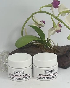 2x Kiehl's Ultra Facial Cream - .5 oz Jar = 1 oz Total - Factory Sealed - Picture 1 of 6