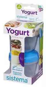 Sistema Joghurt To Go Runde Behälter 150ml Snack Dips Box Aufbewahrung Reise Mittagessen - Bild 1 von 1