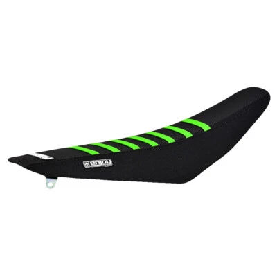 Cubierta de asiento acanalada Kawasaki KX KXF 250 2019-2024 todo negro verde costillas #174 Foto 1 de 4