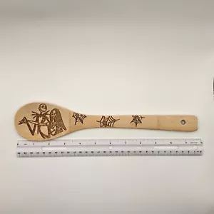 Disney Nightmare Before Christmas Jack Sally Halloween Kitchen Spoon Wood - Picture 1 of 3