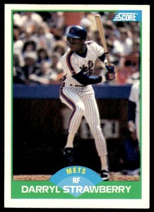 1989 Score Darryl Strawberry New York Mets #10
