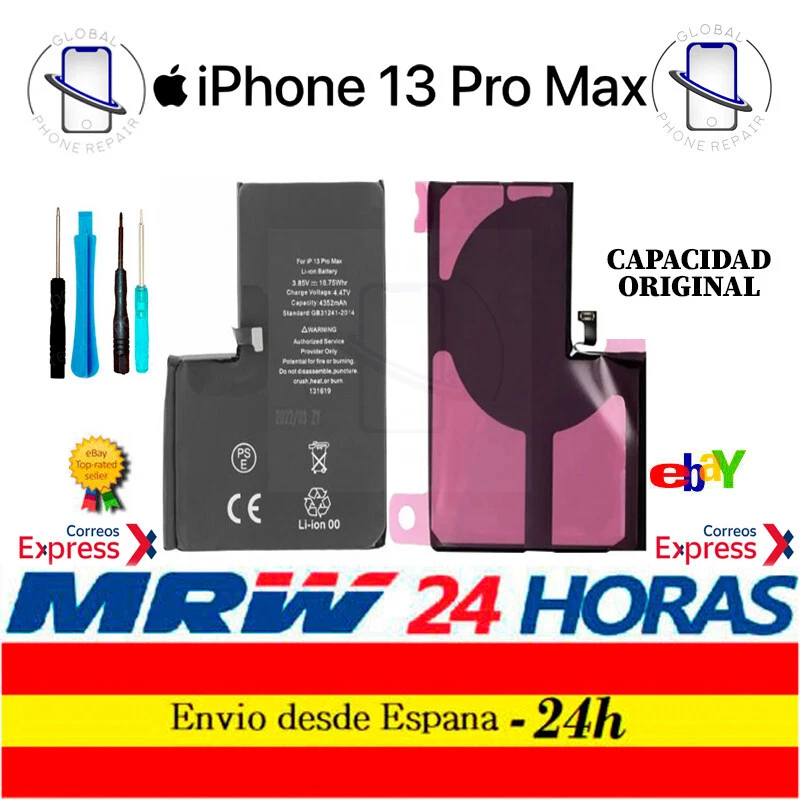 Bateria iPhone 13 Pro Max Capacidad Original 4352mah con adhesivo + ENVIO 24H - Imagen 1 de 1