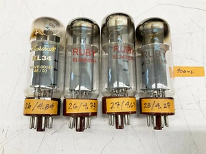 Cuádruple de tubos chinos EL34 probados y combinados (L) - Imagen 1 de 1